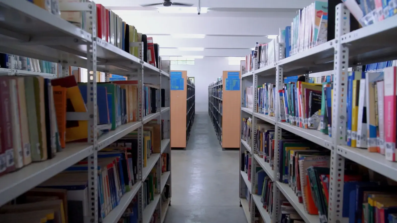 Shelves in the Central Library