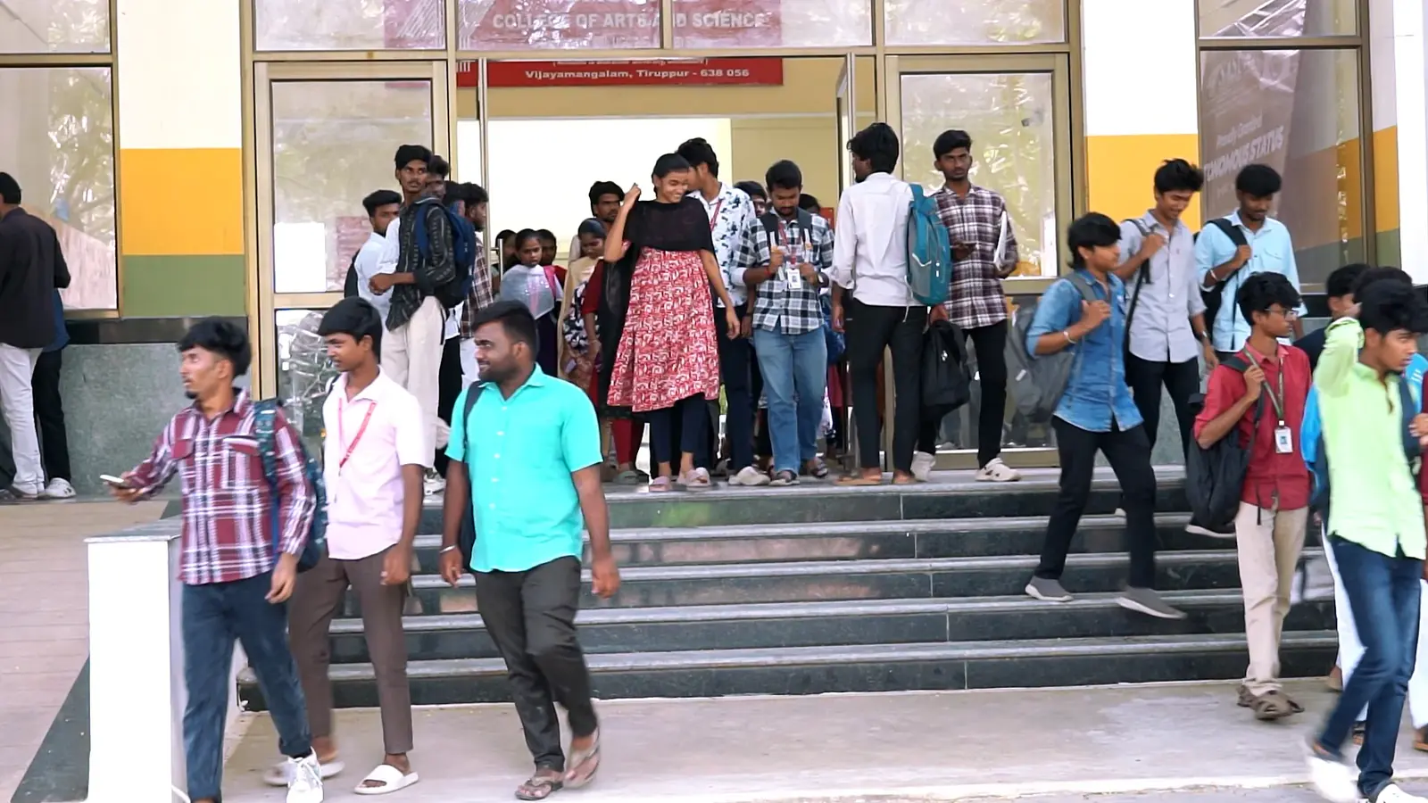Changing classes at the block entrance