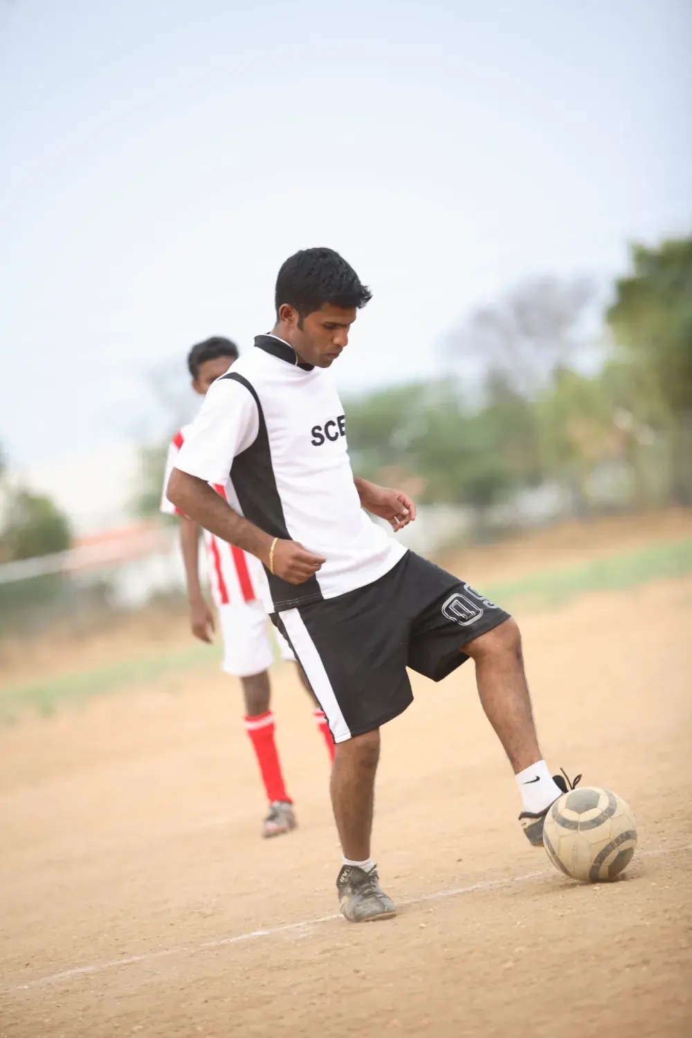 Football on the college ground