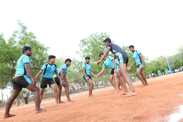 Kabaddi on the red-earth court
